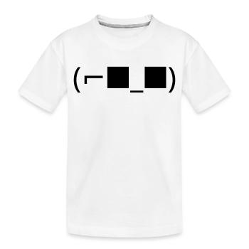 Lunettes de soleil Émoticon (⌐■_■) Accepte - T-shirt bio Premium Enfant - blanc - Devant