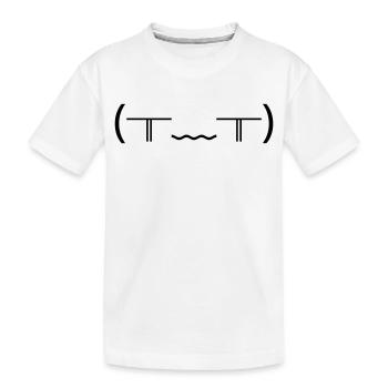 Pleurer Émotions (╥_╥) Des larmes violentes - T-shirt bio Premium Enfant - blanc - Devant