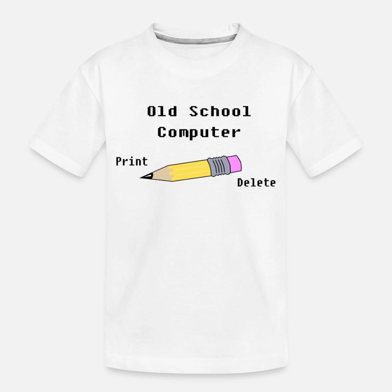 Old School Computer - T-shirt bio Premium Enfant - blanc