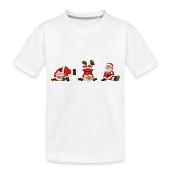 Weihnachtsmänner - Kinder Premium Bio T-Shirt - Weiß - Vorne