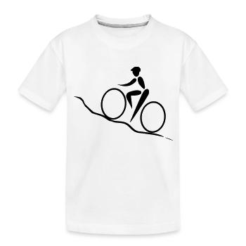 Radsport Trail - Kinder Premium Bio T-Shirt - Weiß - Vorne