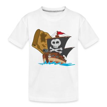 bateau pirate bateau bateau pirate skull5 - T-shirt bio Premium Enfant - blanc - Devant