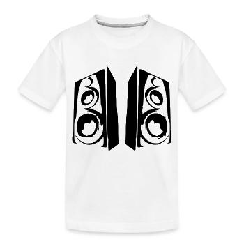 Musik Boxen Soundsystem - Kinder Premium Bio T-Shirt - Weiß - Vorne