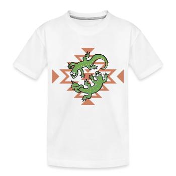 Escalade, Lézard - T-shirt bio Premium Enfant - blanc - Devant