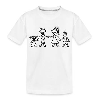 Family - Kinder Premium Bio T-Shirt - Weiß - Vorne