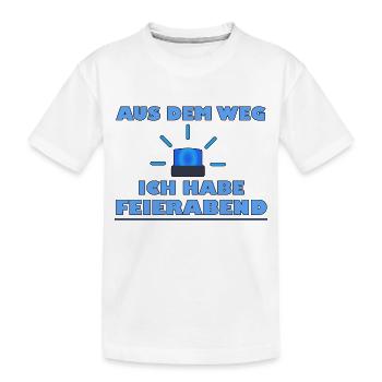 Feierabend Dienstschluss Wochenende Aus dem Weg - Kinder Premium Bio T-Shirt - Weiß - Vorne