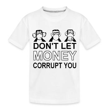 Affe/Monkey - Kinder Premium Bio T-Shirt - Weiß - Vorne