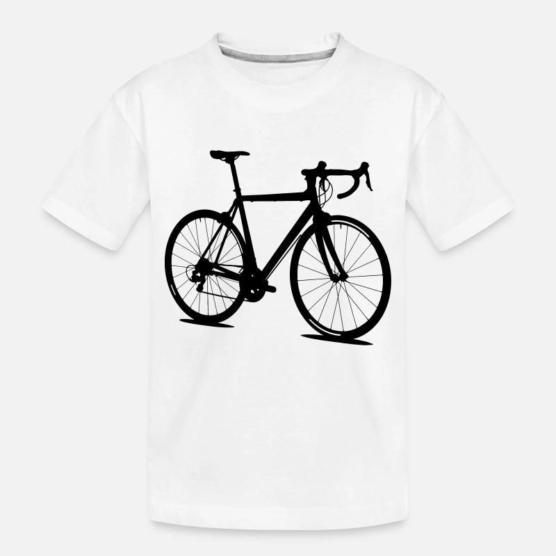 Silhouette de vélo de route - T-shirt bio Premium Enfant - blanc