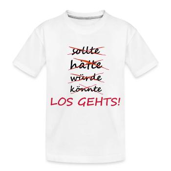 Motivation - Kinder Premium Bio T-Shirt - Weiß - Vorne
