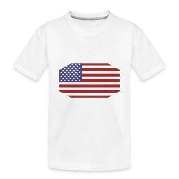 Drapeau des États-Unis - T-shirt bio Premium Enfant - blanc - Devant