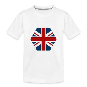 Großbritannien Flagge - Kinder Premium Bio T-Shirt - Weiß - Vorne