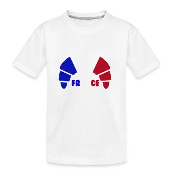 croissant france - Kids' Premium Organic T-Shirt - white - Front