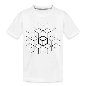 Cubes asymétriques - T-shirt bio Premium Enfant - blanc - Devant