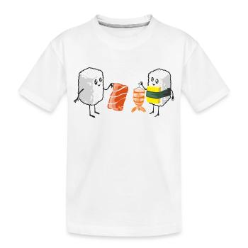 Sushi Shopping - Kinder Premium Bio T-Shirt - Weiß - Vorne