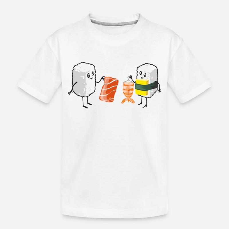 Sushi Shopping - Kinder Premium Bio T-Shirt - Weiß