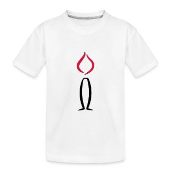 bougie - T-shirt bio Premium Enfant - blanc - Devant