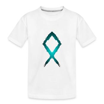 Symbole de rune d'Othila - T-shirt bio Premium Enfant - blanc - Devant