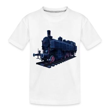 Locomotive à vapeur - T-shirt bio Premium Enfant - blanc - Devant