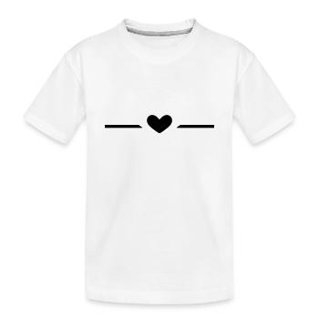 Ligne coeur noir - T-shirt bio Premium Enfant - blanc - Devant