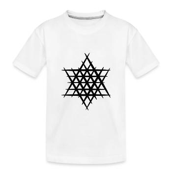 Judaïsme symbole étoile de david étoile juif - T-shirt bio Premium Enfant - blanc - Devant
