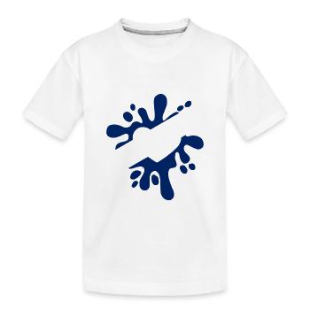 Israël symbole drapeau tache de couleurs cadeau - T-shirt bio Premium Enfant - blanc - Devant