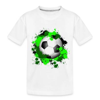 Fußball Klecks - Kinder Premium Bio T-Shirt - Weiß - Vorne