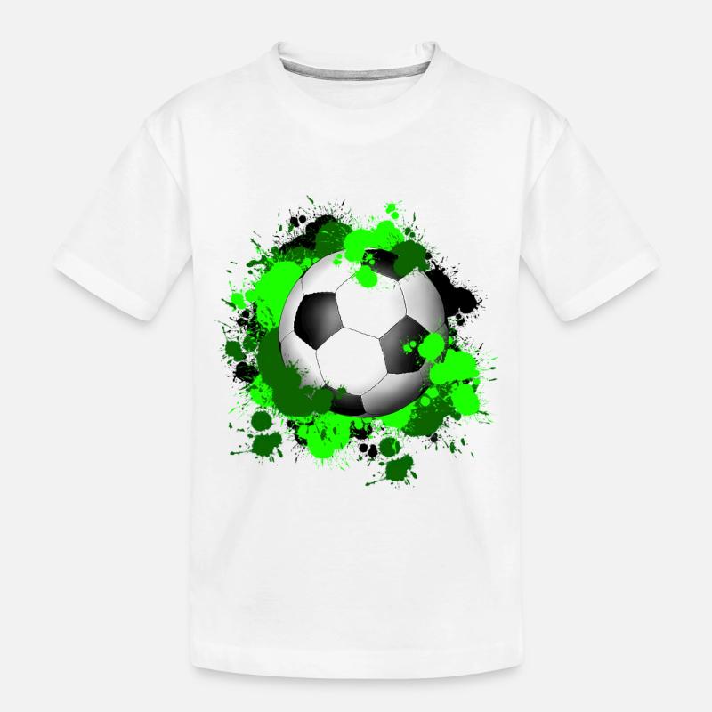 Fußball Klecks - Kinder Premium Bio T-Shirt - Weiß