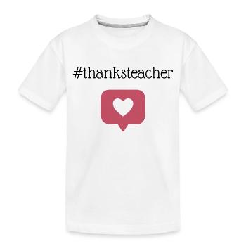 Danke Lehrer - Kinder Premium Bio T-Shirt - Weiß - Vorne