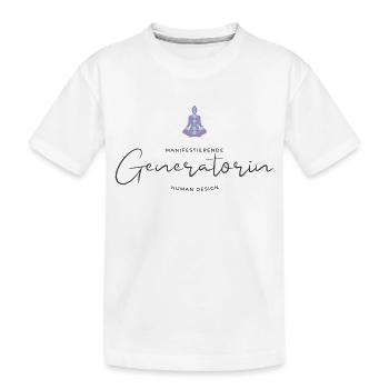 Human Design "Manifestierende Generatorin" - Kinder Premium Bio T-Shirt - Weiß - Vorne