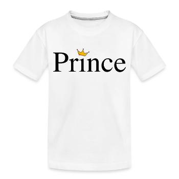 Prince mit Krone - Kinder Premium Bio T-Shirt - Weiß - Vorne