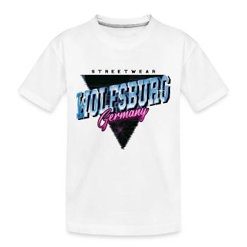 Wolfsburg Allemagne Ville Vintage Rétro Neon - T-shirt bio Premium Enfant - blanc - Devant