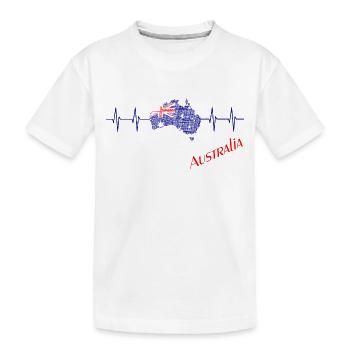 Australien, Down under - Kinder Premium Bio T-Shirt - Weiß - Vorne
