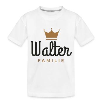Walter-Familie - Kinder Premium Bio T-Shirt - Weiß - Vorne