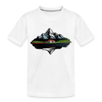 Swiss Mountains - Kids' Premium Organic T-Shirt - white - Front
