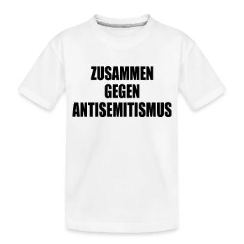 zusammen gegen antisemitismus - Kinder Premium Bio T-Shirt - Weiß - Vorne