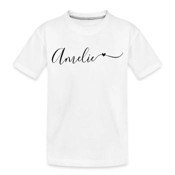 Amélie Prénom Prénom décoratif - T-shirt bio Premium Enfant - blanc - Devant