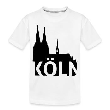 Kölner Dom - Kinder Premium Bio T-Shirt - Weiß - Vorne