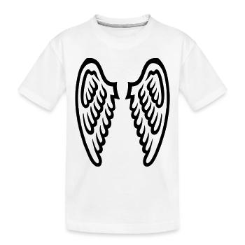 wings - Kids' Premium Organic T-Shirt - white - Front