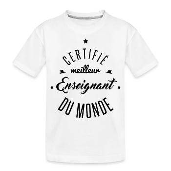 meilleur enseignant - T-shirt bio Premium Enfant - blanc - Devant