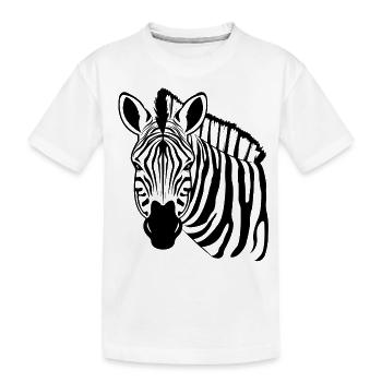 Zebra - Kinder Premium Bio T-Shirt - Weiß - Vorne