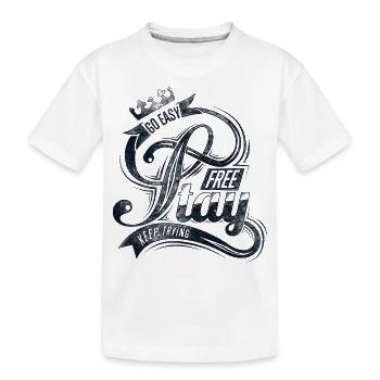Restez libre - T-shirt bio Premium Enfant - blanc - Devant