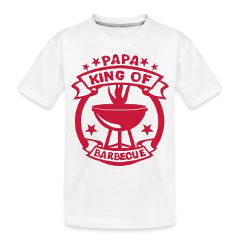 papa king roi barbecue logo fete 1 - T-shirt bio Premium Enfant - blanc - Devant
