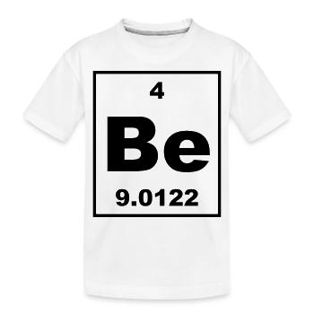 Beryllium (Be) (element 4) - Kids' Premium Organic T-Shirt - white - Front
