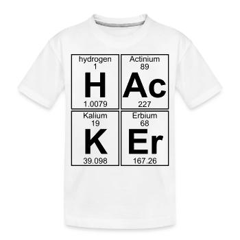 H-Ac-K-Er (hacker) - Full - Kinder Premium Bio T-Shirt - Weiß - Vorne