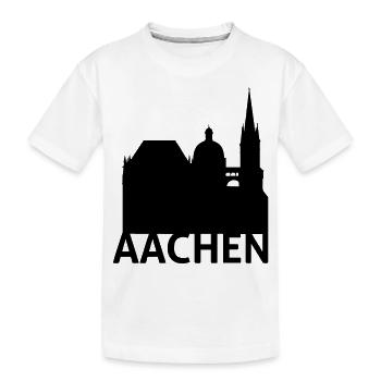 Aachen - Kinder Premium Bio T-Shirt - Weiß - Vorne