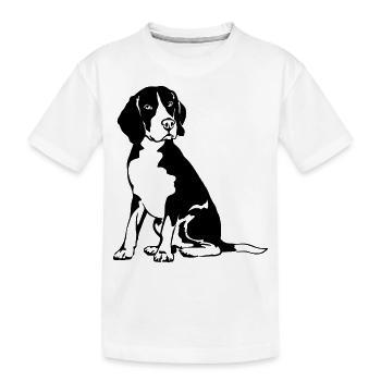 beagle - Kids' Premium Organic T-Shirt - white - Front