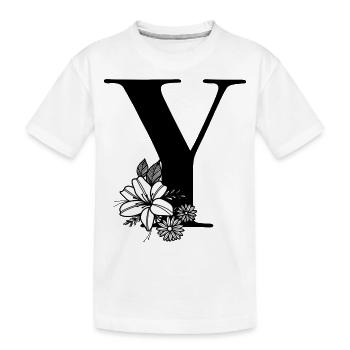 Lettre Y - T-shirt bio Premium Enfant - blanc - Devant