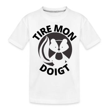 tire mon doigt - T-shirt bio Premium Enfant - blanc - Devant