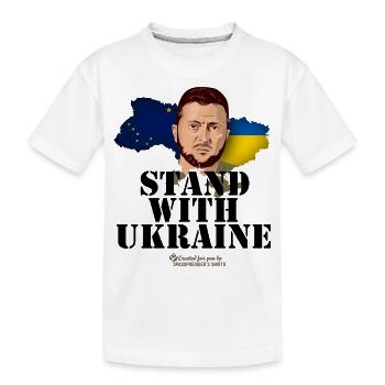 Alaska Ukraine Unterstützer T-Shirt Design - Kinder Premium Bio T-Shirt - Weiß - Vorne