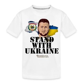 Ukraine West Virginia T-Shirt Design - Kids' Premium Organic T-Shirt - white - Front